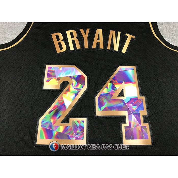 Maillot Golden Edition Los Angeles Lakers Kobe Bryant NO 24 2021-22 Noir